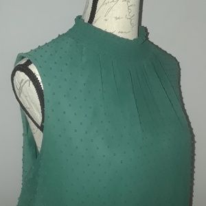 Gorgeous Green Sleeveless Blouse.